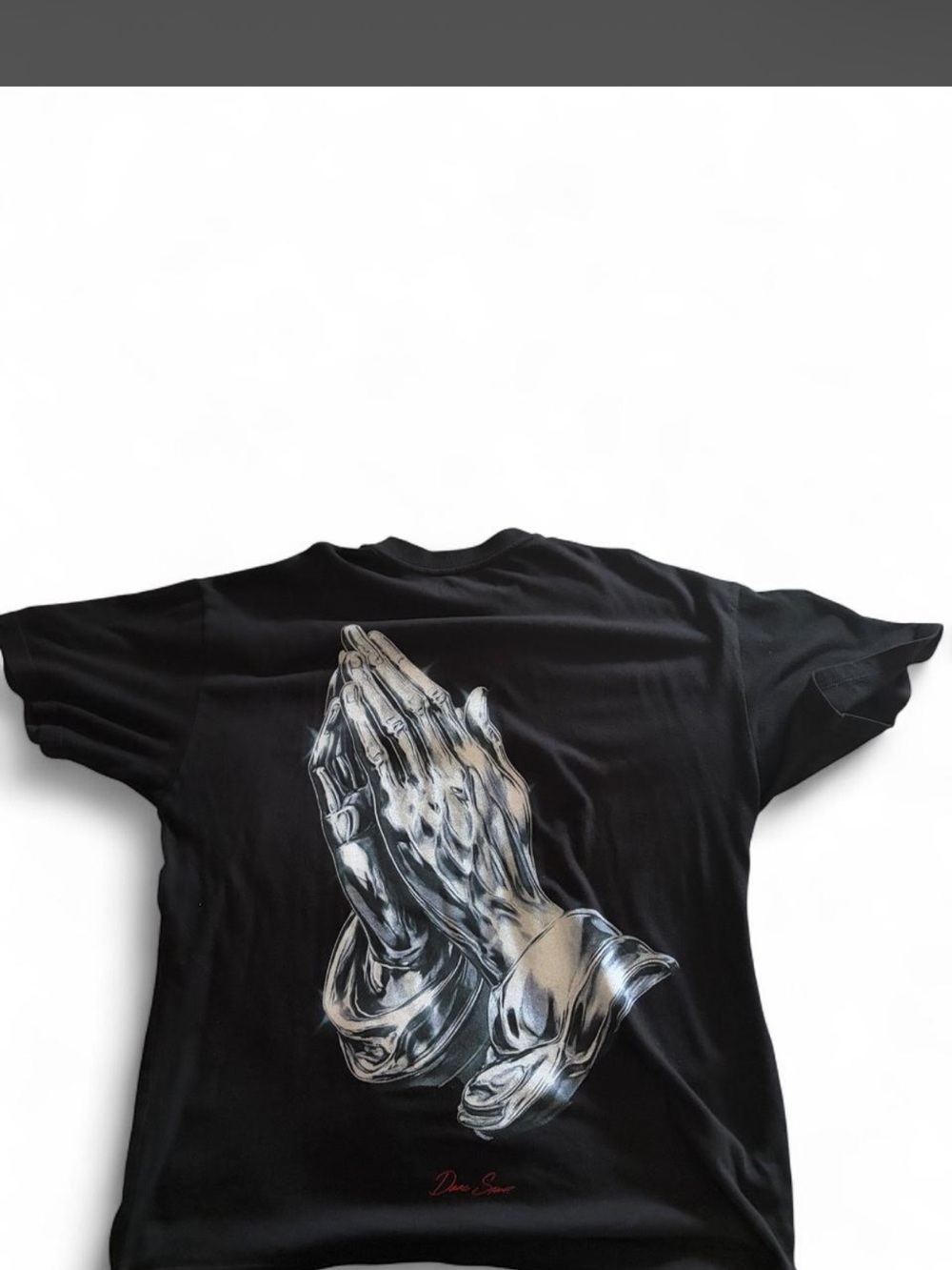 Darc Sport Black Short Sleeve Tee with Praying Hands Graphic